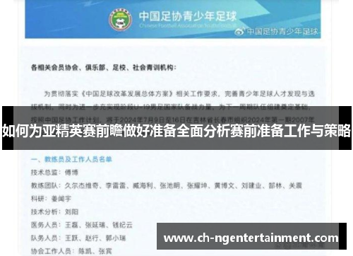 如何为亚精英赛前瞻做好准备全面分析赛前准备工作与策略